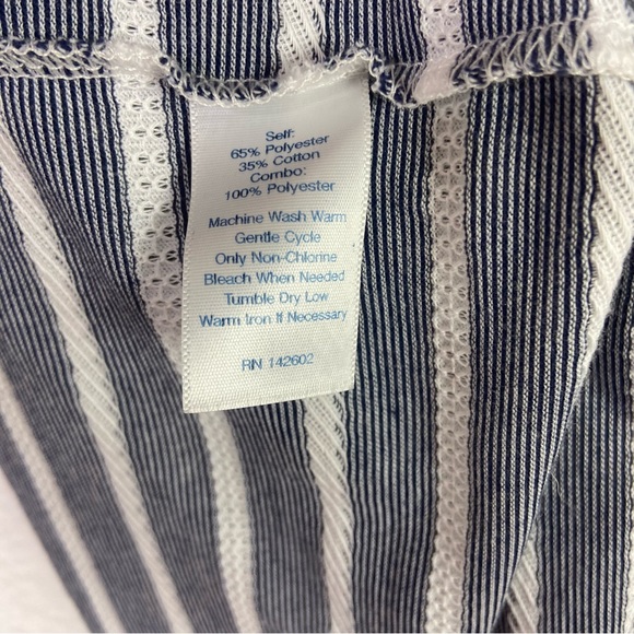 Sail to Sable STS blue & white striped dress rope detail. Size Large - Picture 5 of 7